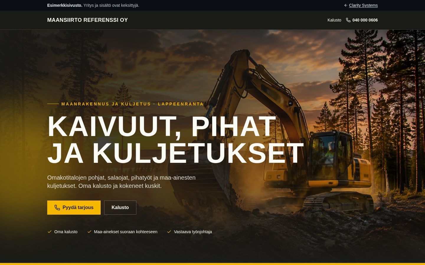 Kuvakaappaus: Maansiirto Referenssi Oy